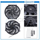 Radiator Condenser Cooling Fan 14" Inch Universal For 2006 2007-2011 Acura CSX