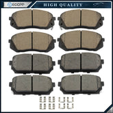 Front Rear Ceramic Brake Pad Kit For 2007 2008- 2012 Kia Rondo 2.4L 2.7L V6 6B93BC-57