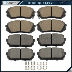 Front Rear Ceramic Brake Pad Kit For 2007 2008- 2012 Kia Rondo 2.4L 2.7L V6 6B93BC-57
