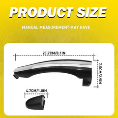 Rear Left Right Exterior Door For Handle Hyundai Azera 2006-2011 Primed Plastic 6B93BC-57