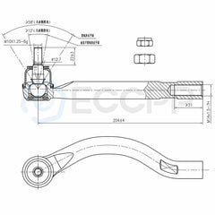 4pcs Inner & Outer Tie Rod End Links For 2004-2008 Acura TSX & Honda Accord 2.4L 6B93BC-57