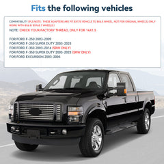 2 Pcs 1.5" 8x170 to 8x6.5 Wheel Adapters 14x1.5 For Ford F-250 8x170 to 8x165.1 6B93BC-57