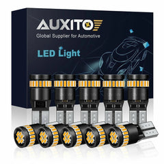 10x AUXITO Amber Yellow 168 194 License Side Marker Light Canbus LED Bulb EA AUXITO