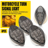 4PCS LED Motorcycle Turn Signal Indicator Smoked Amber Blinker Light Universal A 6B93BC-57