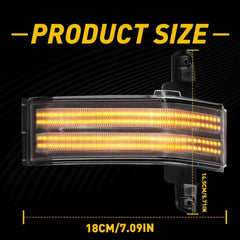 For 15-19 Chevy Silverado GMC Sierra Amber Side Mirror Sequential Signal Light A 6B93BC-57