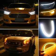 2X 60cm LED DRL Light Daytime Running Car Turn Signal Sequential Strip Headlight 6B93BC-57