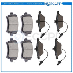 Front and Rear Brake Ceramic Pads For 2007-2009 Audi A4 Male Oval Performance 6B93BC-57