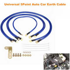 5-Point Automotive Grounding Cable System Grounding Wire Kit Grounding Cable Kit