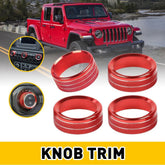 AIR CONDITIONER HEADLIGHT RADIO SWITCH KNOB TRIM COVER FOR 20-23 JEEP GLADIATOR 6B93BC-57