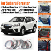 Door Rubber Seal Strips Weather Draft Noise Reduction Kit For Subaru Forester