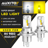AUXITO 2PC Dual Color H4 9003 Headlights LED Bulbs Kit Super Bright 30000LM EOA AUXITO