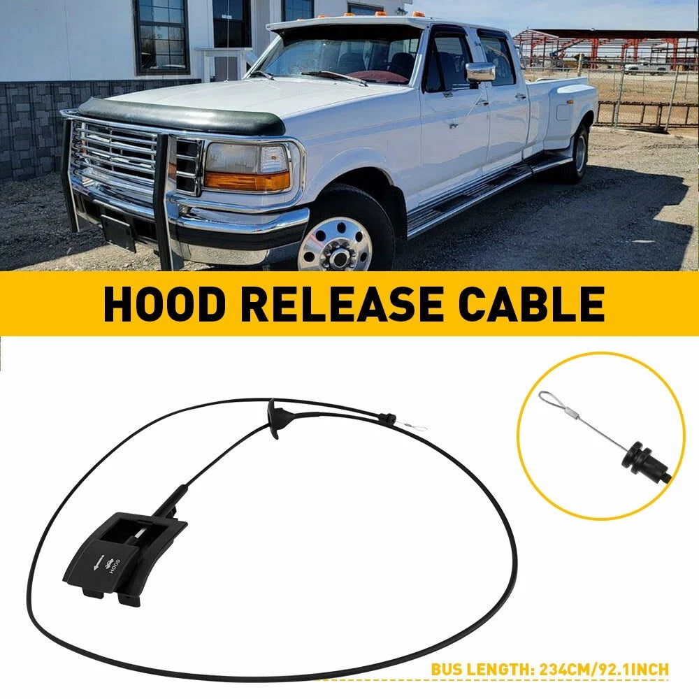 Hood Latch Release Cable w/Handle Fits 1992-97 Ford Trucks F-Series Bronco EOA 6B93BC-57