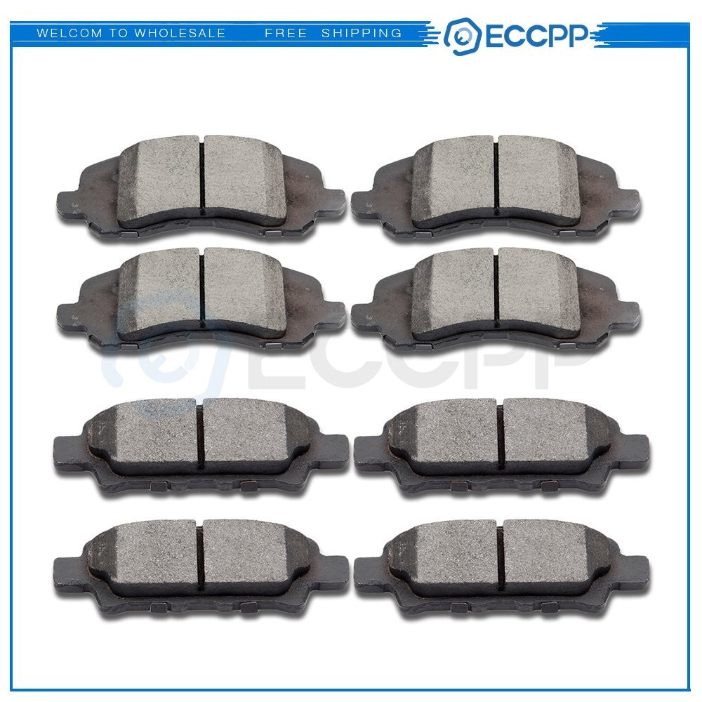 For 2011 2012 2013 2014 Honda Odyssey Front And Rear Brake Metallic Pads 6B93BC-57