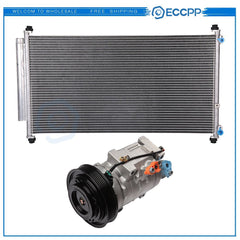 AC Condenser & AC Compressor Cooling Kit For 2008-2010 Honda Odyssey 6B93BC-57