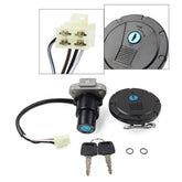 4 Pin Ignition Switch Fuel Gas Tank Cap Lock Set for Kawasaki KLR650 2008-2018 6B93BC-57