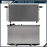 Aluminum Radiator & AC Condenser Cooling Kit For 1998-2003 2004 2005 Lexus GS300 6B93BC-57
