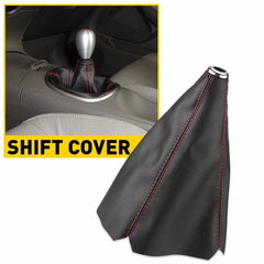 Shift Knob Shifter Boot Cover Black PVC Leather MT AT Sport Car Accessories EOA 6B93BC-57