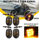 4PCS Smoke Amber LED Turn Motorcycle Signal Indicator Blinker Universal Light 6B93BC-57