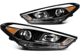 LED DRL Headlights Assembly Pair For 2018 2017 2016 Hyundai Tucson w/Projector 6B93BC-57