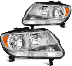 ECCPP Headlights Assembly For Chevrolet Colorado 2015-2022 Pair Kit Chrome Amber 6B93BC-57