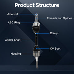 Front Left for Ford Escape 2001-2008 Mercury Mariner 2005 2006 2007 2008 CV Axle 6B93BC-57