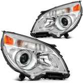 ECCPP Headlights Assembly For Chevrolet Equinox 2010-2015 Pair Kit Chrome Amber 6B93BC-57