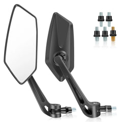 Universal Motorcycle Rearview Wing Mirrors 8mm/10mm Fit Honda Yamaha Suzuki ATV