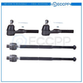4pcs For 2005-2010 300 Charger Challenger RWD Inner & Outer Tie Rod Links Set KOEEP