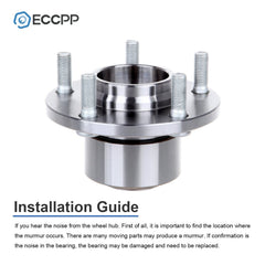 2Pcs Wheel Hub Bearings Assembly Front For Mazda 3 Hatchback 5x4.25 Bolt Pattern 6B93BC-57