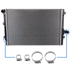 Radiator For 2006 2007 2008 2009-2013 Seat Leon with Universal Hose Clamps Kit
