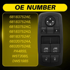 For 2015-2022 Dodge Challenger Master Window Switch Power Control Button 3 Pins 6B93BC-57