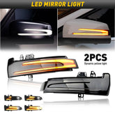 Sequential LED Side Mirror Signal Light Turn Amber White For 07-17 Mercedes-Benz 6B93BC-57