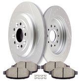 Rear Brakes Rotor & Pad For Ford Flex Brake Rotors & Brake Pads Kit 6B93BC-57