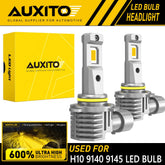 2X AUXITO H10 9140 9145 LED Fog Driving Light Bulbs Bright YELLOW GOLDEN M6 EOA AUXITO