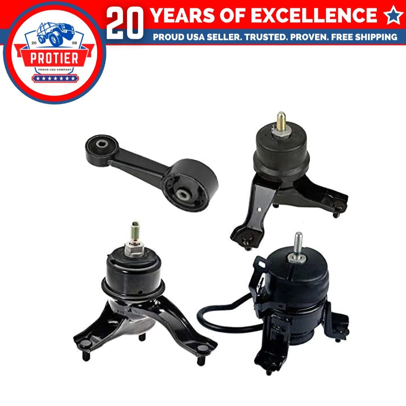 Fits 2008-2013 Toyota Highlander 3.5L GAS Motor & Transmission Mount Set w/VAC 6B93BC-57