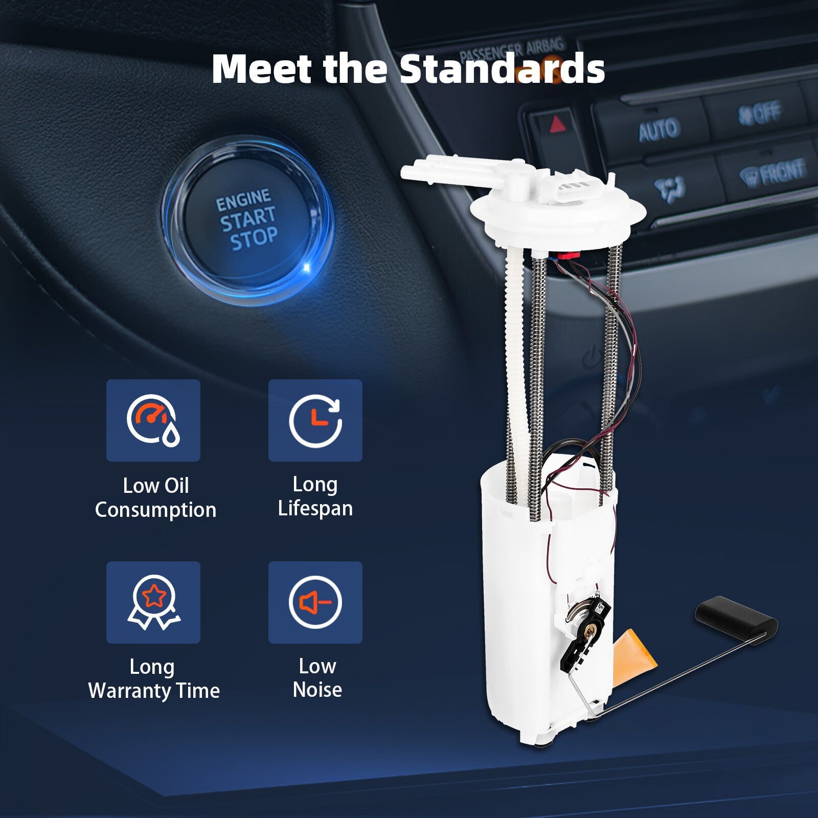 Fuel Pump Assembly For Chevy S10 GMC Sonoma Isuzu Hombre Pickup V6 4.3L E3952M 6B93BC-57