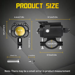 Motorcycle Led Headlights Two-Color Bright External Spotlights Amber White EOA 6B93BC-57