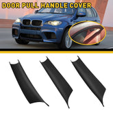3Pcs Matte Black Inner Door Pull Handle Panel Cover For BMW X5 X6 E70 E71 E72 EA 6B93BC-57