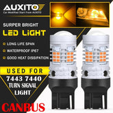 2X 7443 LED Error Free Canbus Front Turn Signal Parking Light Bulbs Amber Yellow 6B93BC-57