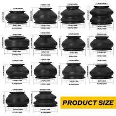 14PCS Universal Rubber Tie Rod End Ball Joint Dust Boot Dust Cover Set Kit Black 6B93BC-57
