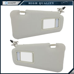 Gray Passenger & Driver Side Sun Visor For 2010-2015 Mazda CX-9 3.7L