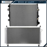 Aluminum Radiator & AC Condenser Cooling Kit For 16 Chevrolet Silverado 2500 HD 6B93BC-57