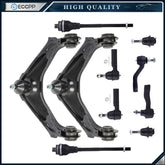 10Pieces Front Upper Control Arms Tie Rods Kit For 2001-2010 GMC Yukon XL 2500 6B93BC-57