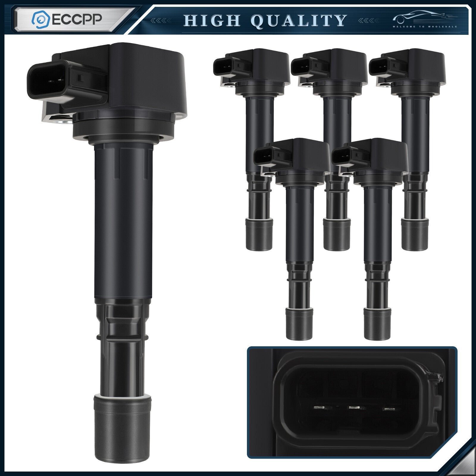 ECCPP 6 Ignition Coils For 2001-2006 Acura MDX 2004-2007 Saturn Vue 3.5L V6 ECCPP