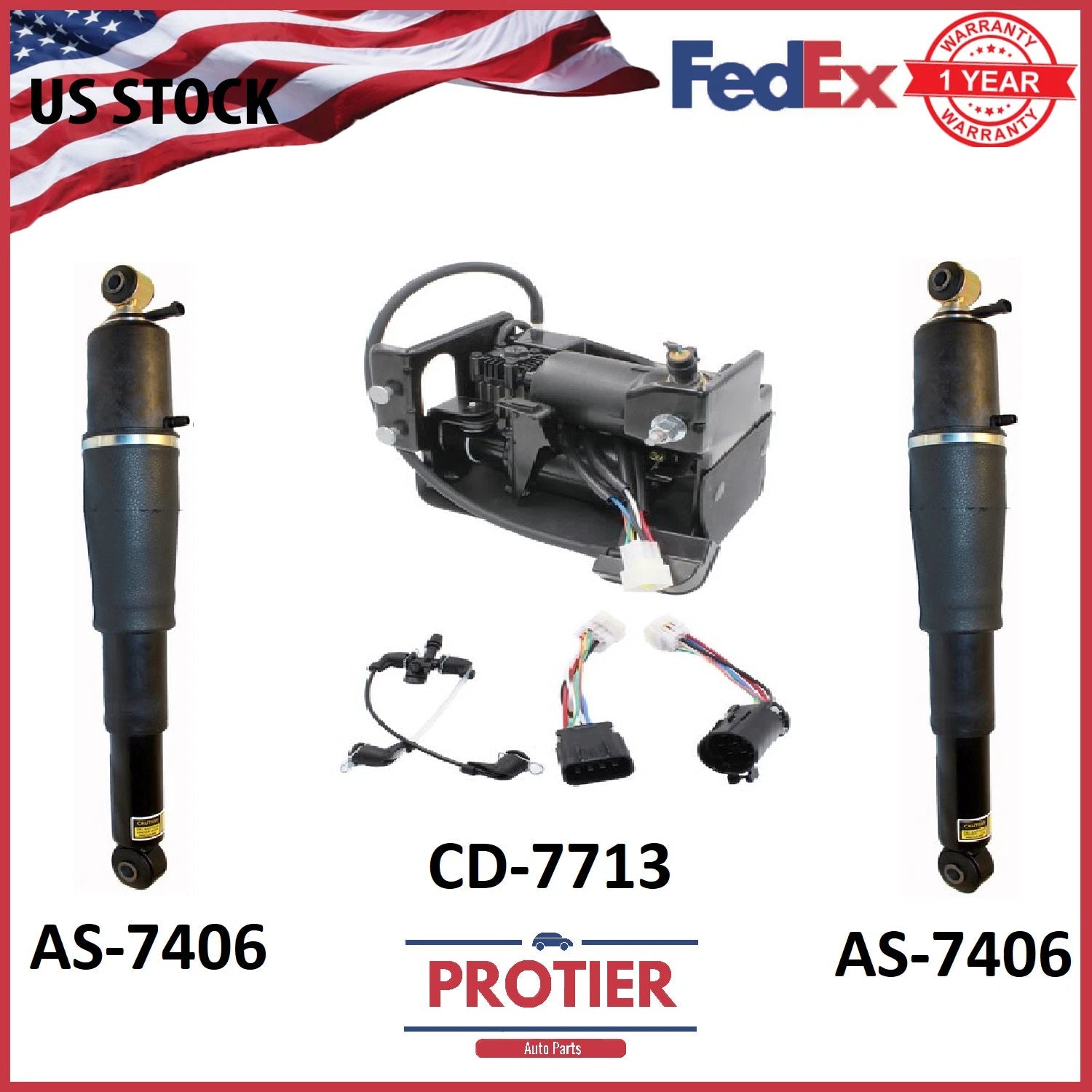 Rear Air Suspension Kit for Escalade Avalanche Suburban Tahoe 6B93BC-57