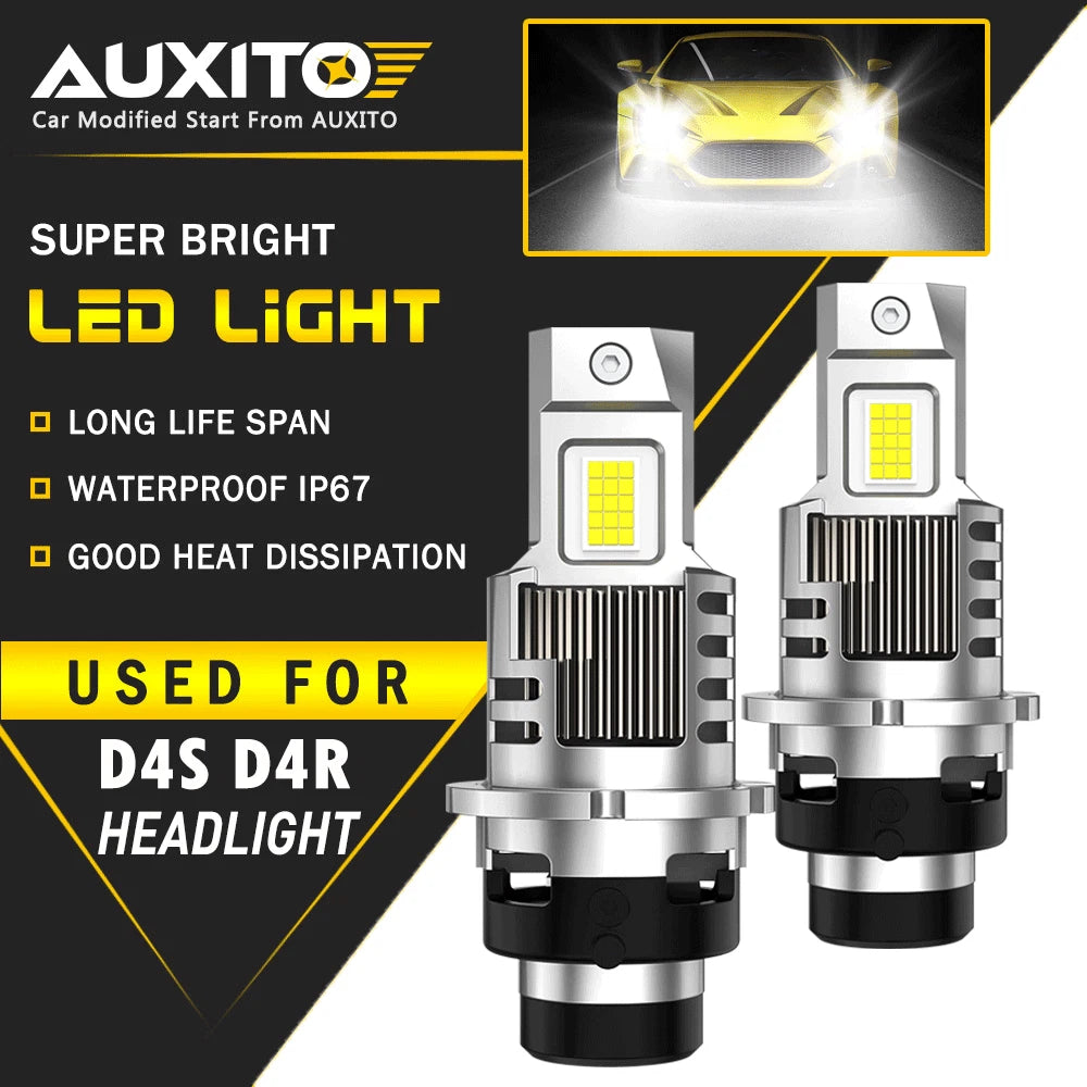 D4S D4R LED Headlight Bulbs 6500K Super White HID Xenon Conversion Kit Q16 6B93BC-57