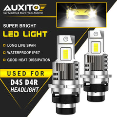 D4S D4R LED Headlight Bulbs 6500K Super White HID Xenon Conversion Kit Q16 6B93BC-57