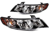 Pair Halogon Headlights Assembly For 2010-2013 Kia Forte 2.0L 2.4L Black Amber 6B93BC-57