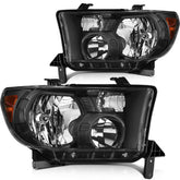 ECCPP Headlights For 2008-17 Toyota Sequoia 2007-13 Toyota Tundra Pair Black KOEEP