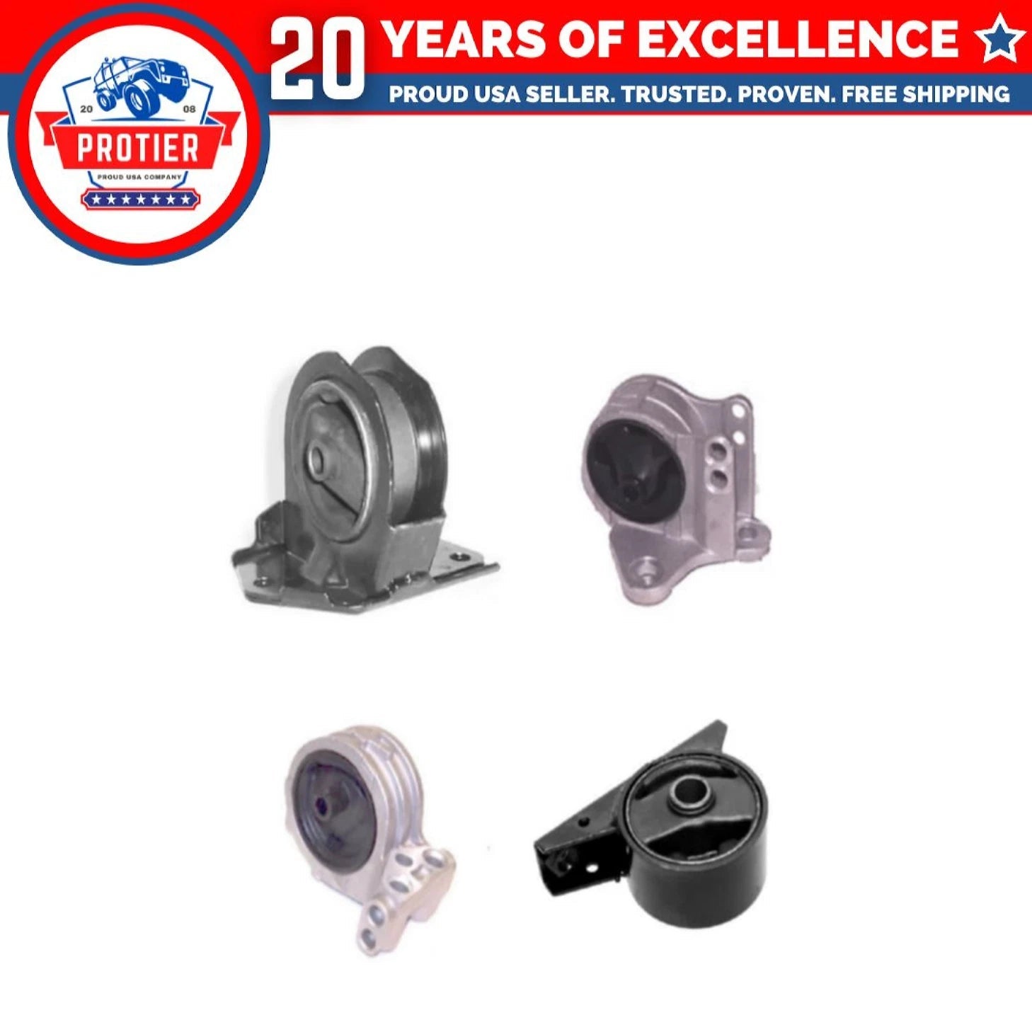 Motor & TransMount 4PCS Set Compatible for 1996-1999 Mitsubishi Eclipse 2.0L 6B93BC-57